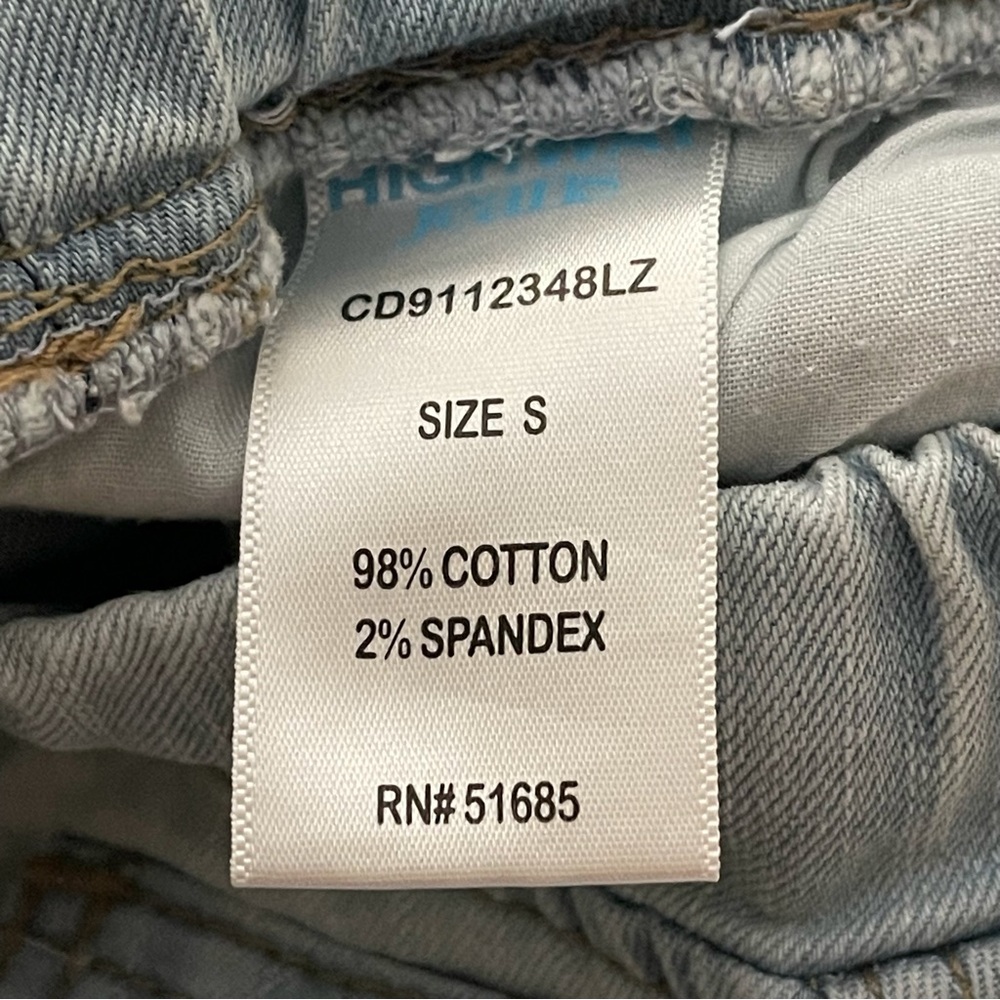 Highway Jeans Pull On Tie Waist Light Wash Jean Jeggings Size Small - Picture 11 of 12